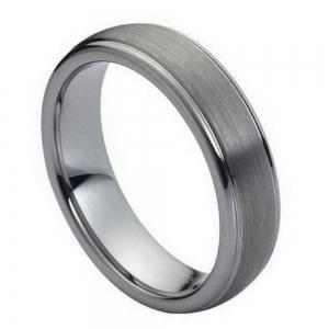 Domed Brushed Center High Polish Ridge Edge- 6MM Band
